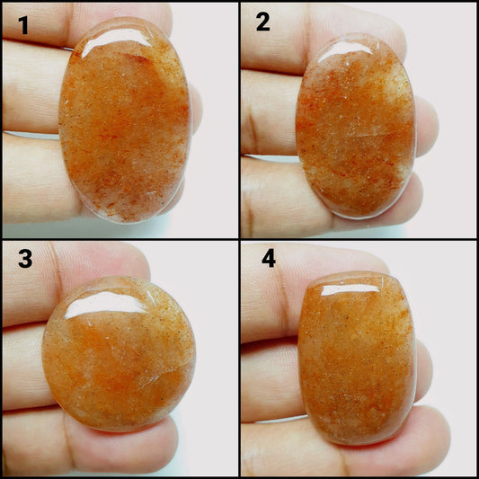 Oval Strawberry Quartz Cabochon: Loose Gemstone Pendant