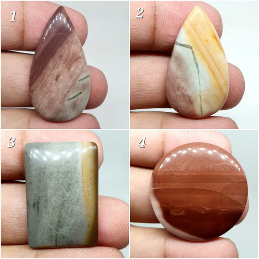 Natural Mookaite Jasper Cabochon: Square AAA Gemstone