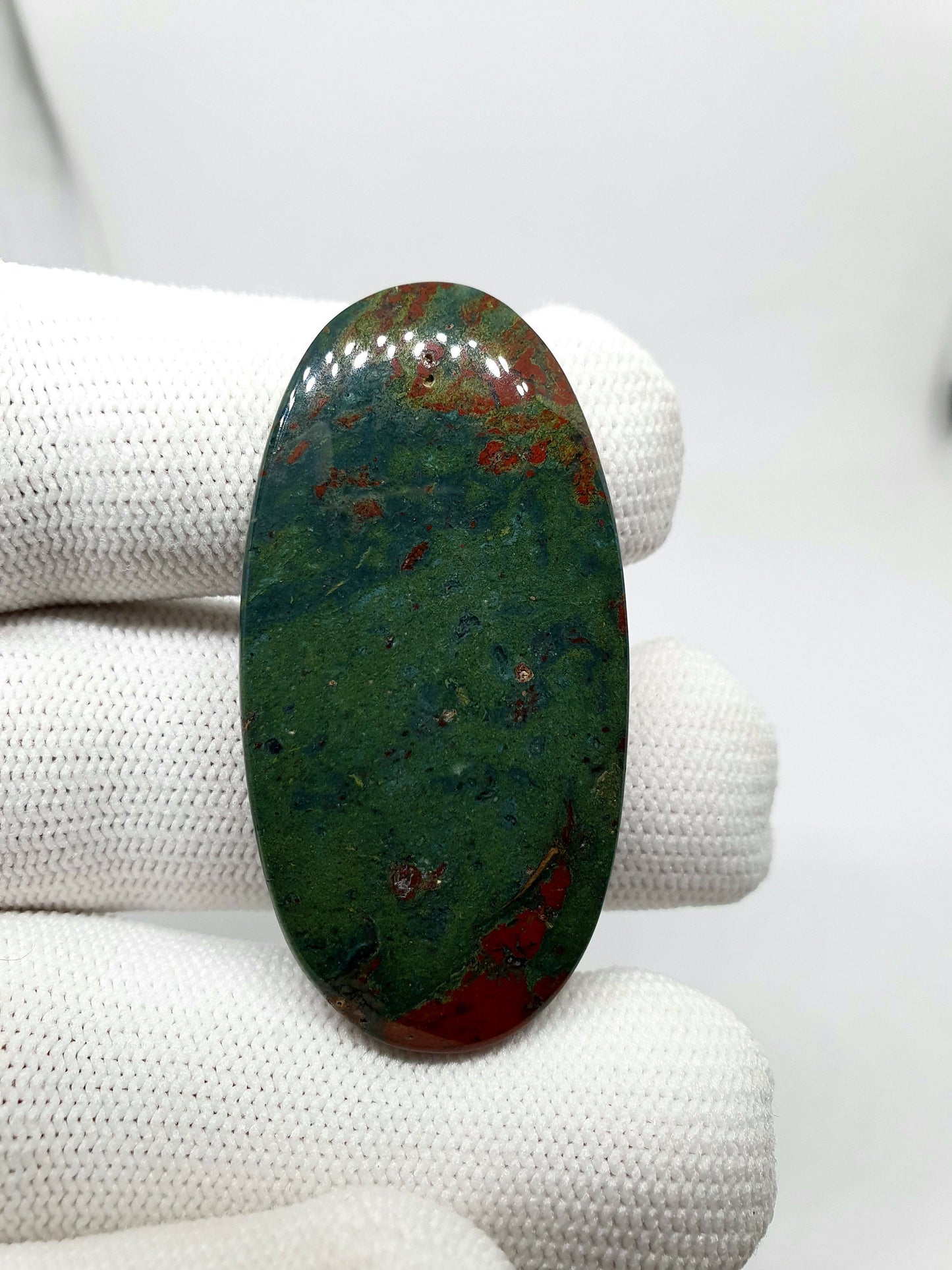 Bloodstone Cabochon: AAA Quality Green Jasper Palm Stone