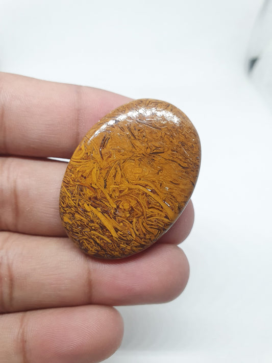 Oval Mariam Jasper Cabochon: AAA Quality Gemstone, 59.90 Carats