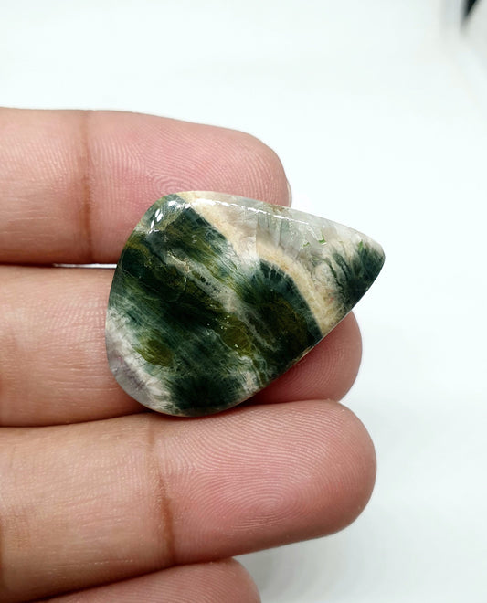 Ocean Jasper Cabochon: Fancy Shape Loose Gemstone (32 X 24 X 5mm)