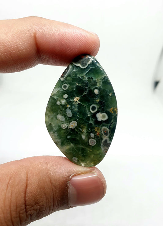 AAA Ocean Jasper Cabochon: Fancy Shape Gemstone (42 X 7 X 6mm)