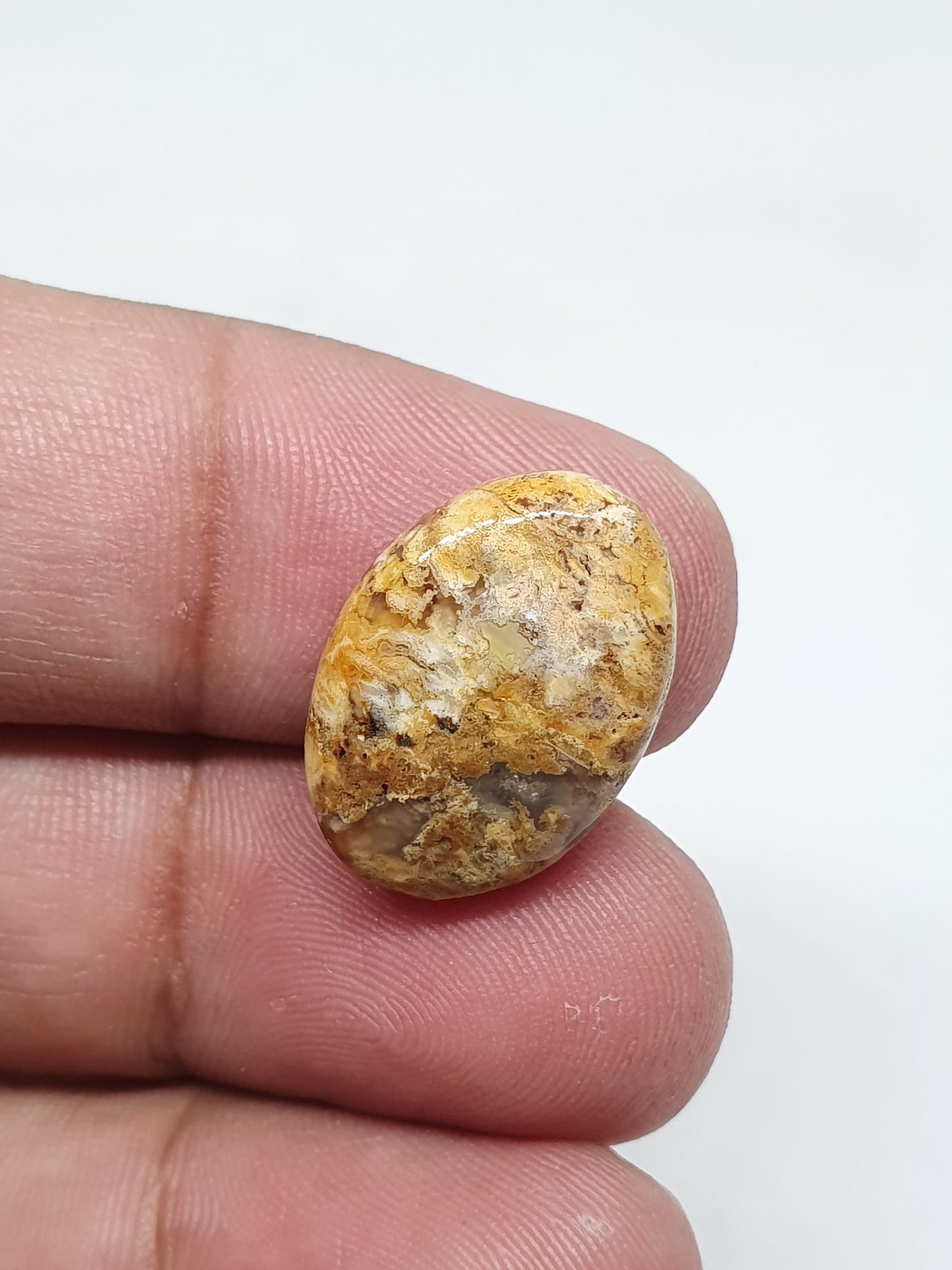 Oval Jasper Cabochon: Natural Loose Gemstone (19 X 13 X 5 mm)