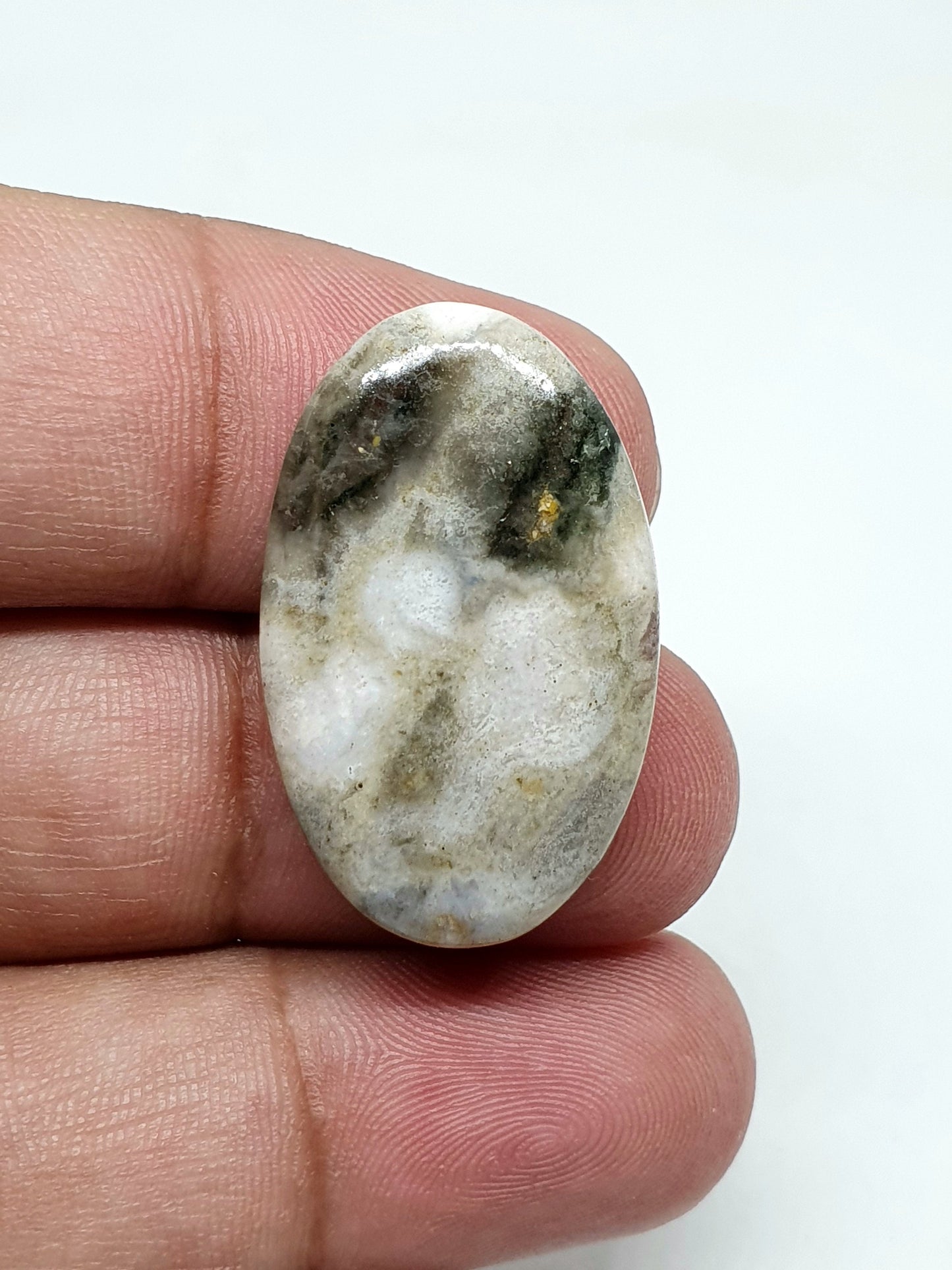 Oval Ocean Jasper Cabochon: AAA Grade Gemstone (30 X 18 X 6 mm)