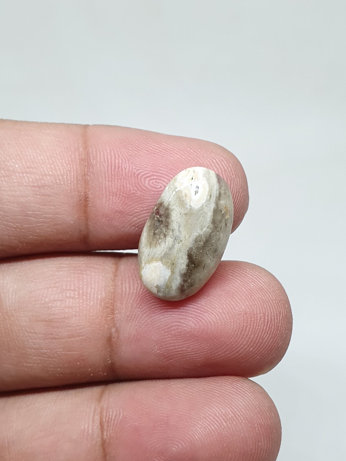 Oval Ocean Jasper Cabochon: Handmade Gemstone for Jewelry (19x12x5mm, 9.60 Crt, AAA Quality)