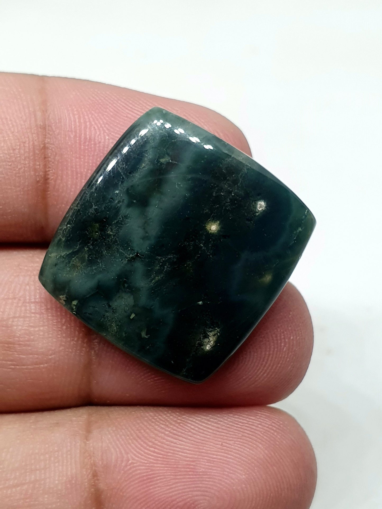 Square Ocean Jasper Cabochon: AAA Quality Gemstone, 25x23x4mm