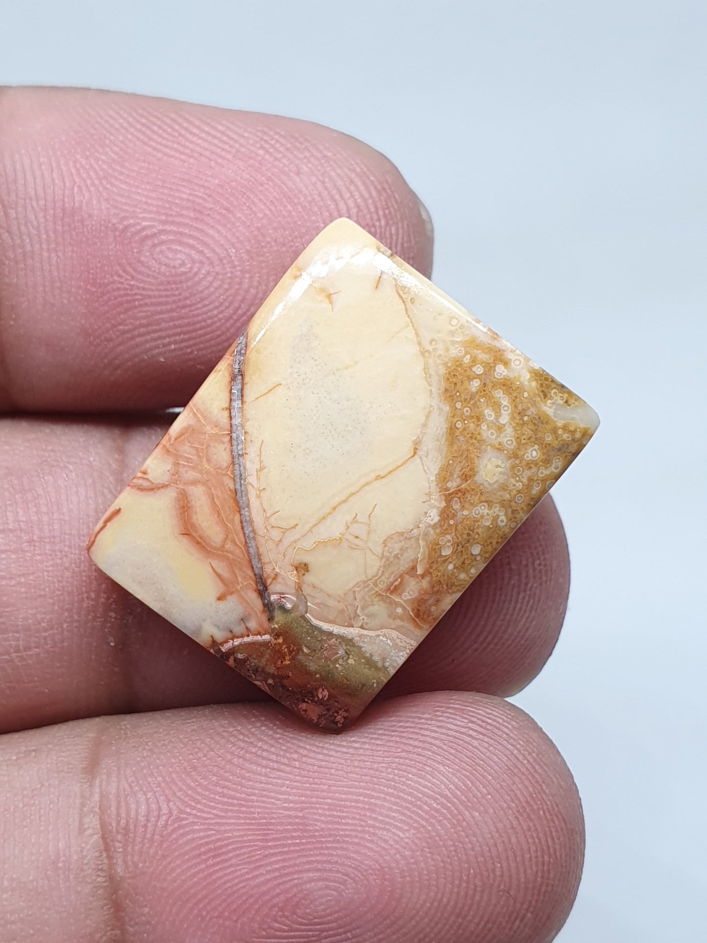 Maligano Jasper Cabochon, Rectangle Loose Gemstone (22 X 17 X 5mm)