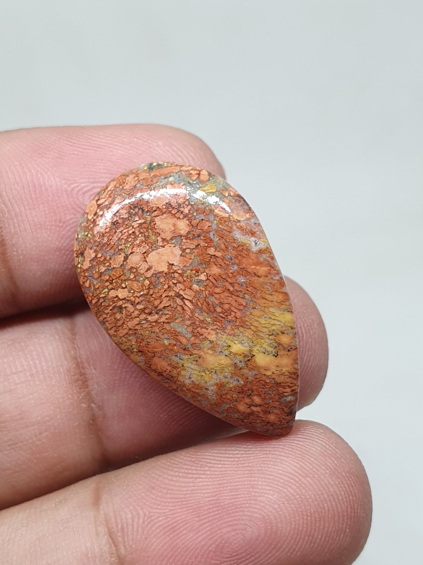 AAA Maligano Jasper Cabochon, Teardrop Loose Gemstone (29 X 18 X 6mm)