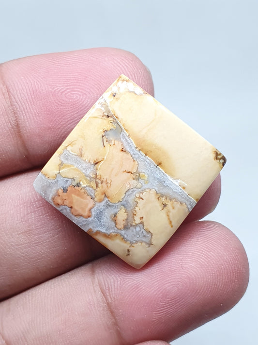 Square Maligano Jasper Cabochon, Loose Gemstone (23 X 23 X 6mm)