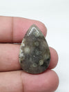 Teardrop Ocean Jasper Cabochon, Handmade Gemstone (16 X 10 X 2 mm)