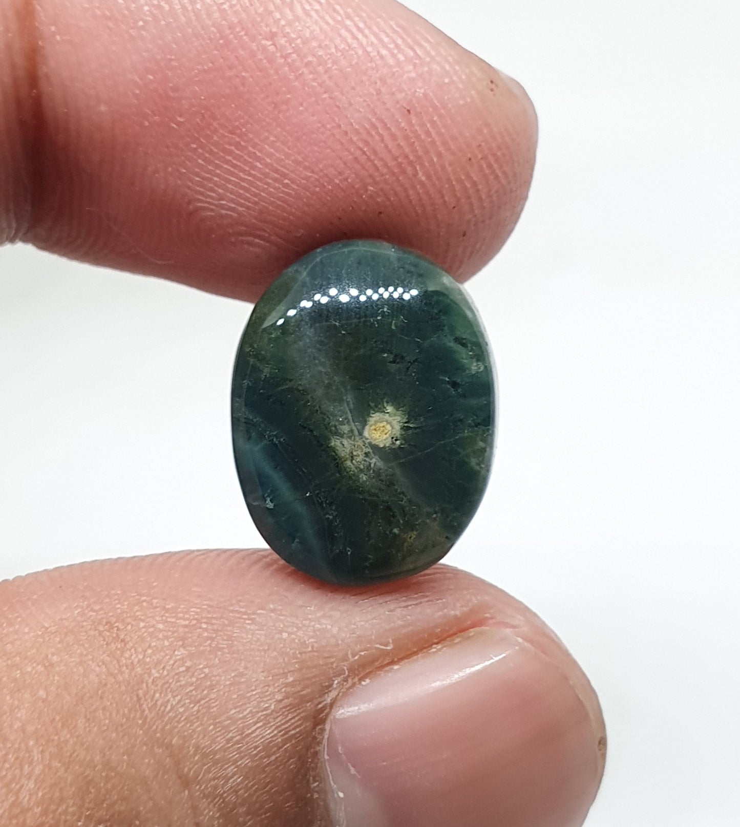 Oval Ocean Jasper Cabochon, Handmade Gemstone (7x6x2 mm)