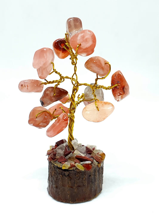 Handmade Gemstone Tree: Rough Bonsai Decor (2.30 inch)