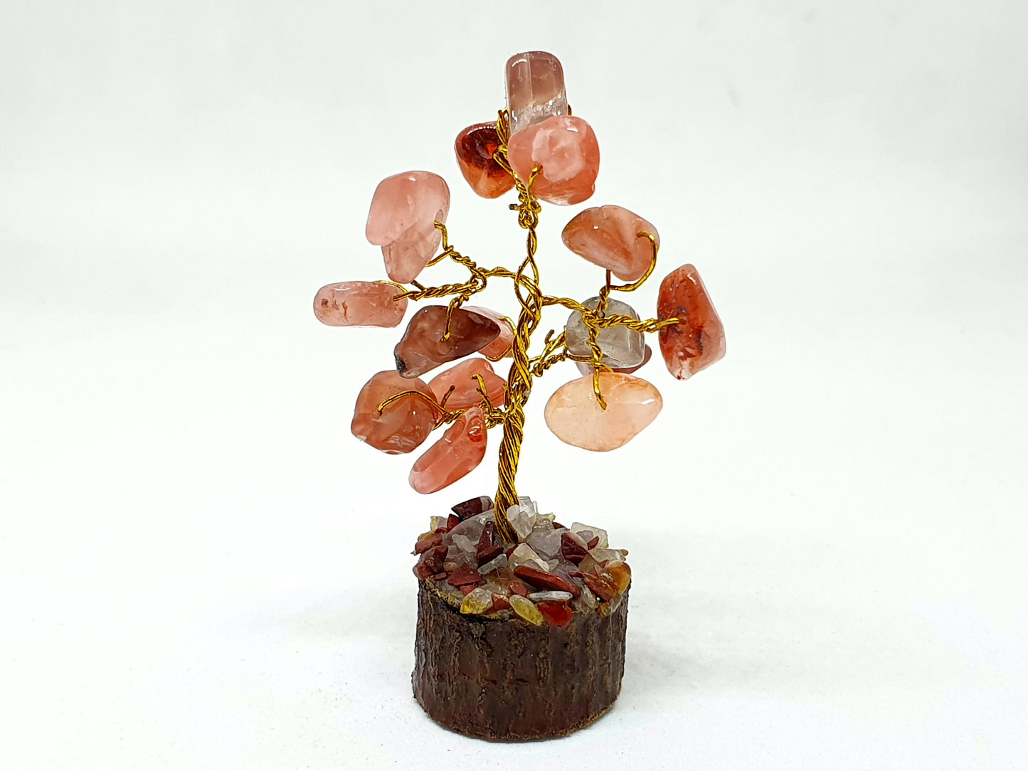 Handmade Gemstone Tree: Rough Bonsai Decor (2.30 inch)