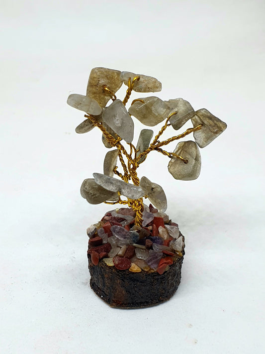 Handmade Gemstone Tree: Rough Stone Bonsai Decor