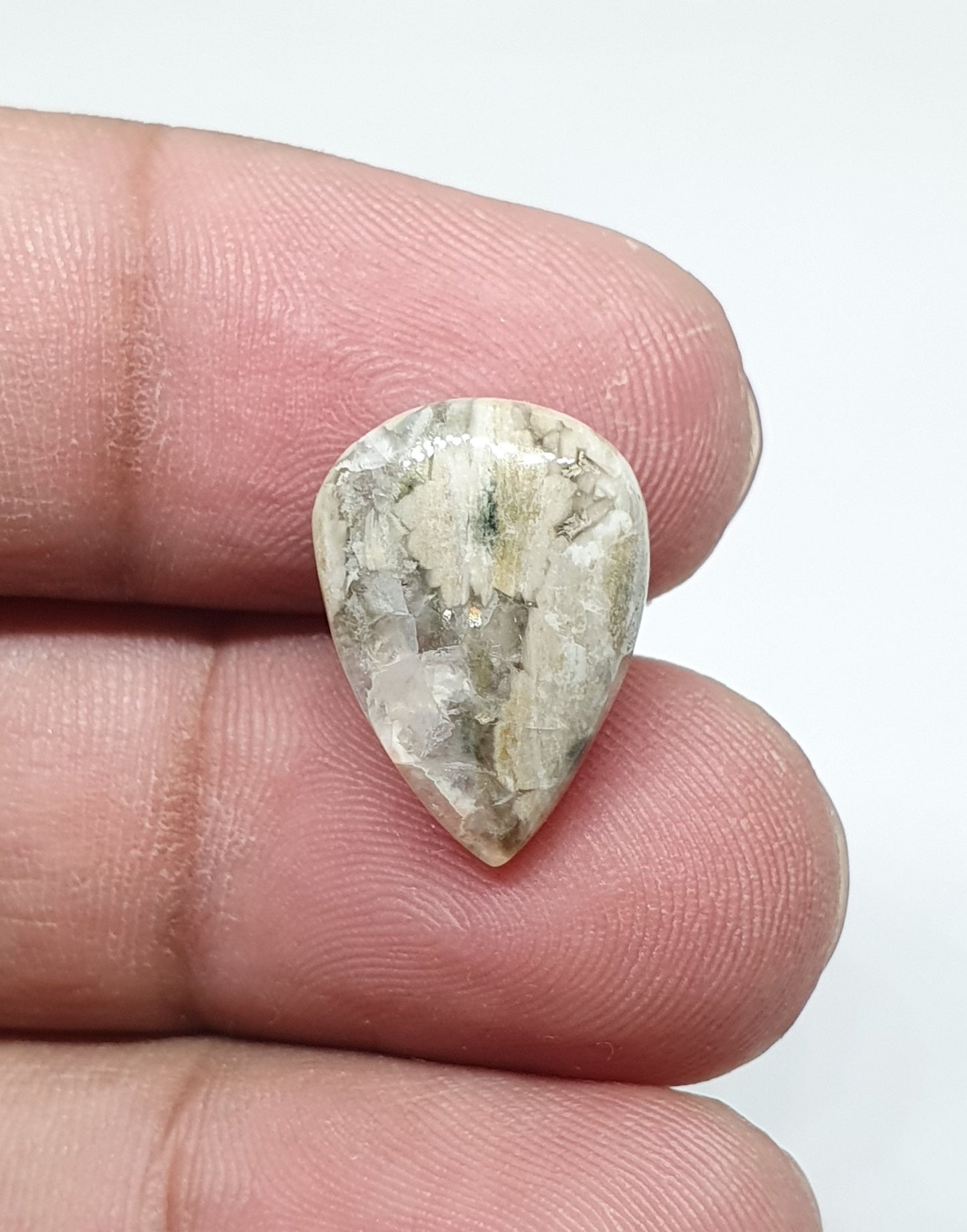 Teardrop Ocean Jasper Cabochon, AAA Grade Gemstone (17 X 12 X 5 mm)