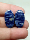Sodalite Gemstone Cabochon Pair: AAA Quality Loose Stone