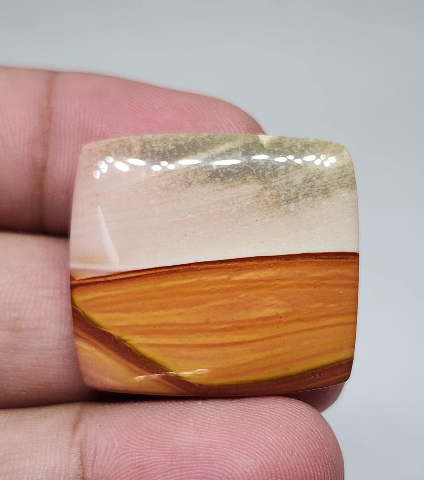 AAA Quality Mookaite Jasper Cabochon, Square Cut Stone (26 X 29 X 4mm)