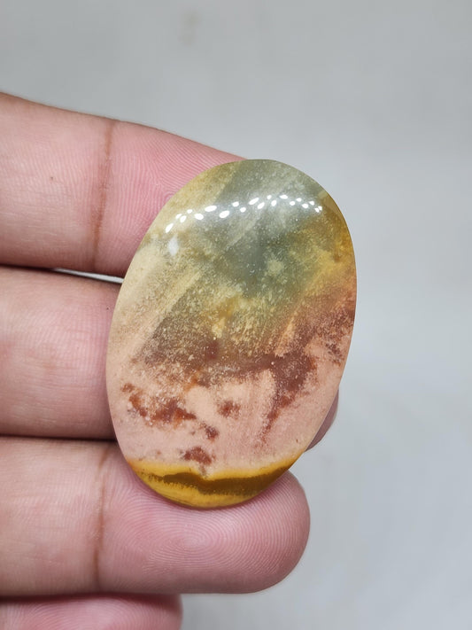 Oval Mookaite Jasper Cabochon: AAA Quality Loose Gemstone (40x27x4mm)