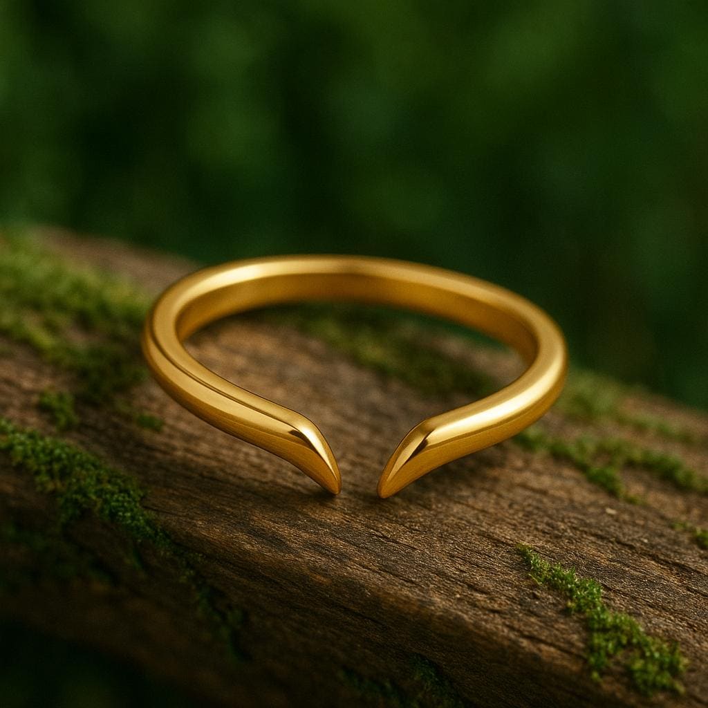 Sterling Silver Open Ring | Minimalist Adjustable Band | Modern Unisex Gift Jewelry