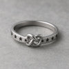 Sterling Silver Knot Ring: Star Cutout Infinity Love Jewelry