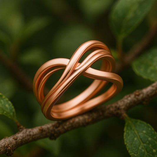 Sterling Silver Twisted Crossover Ring Infinity Knot Band | Comfort Fit Shank | Modern Minimalist Jewelry