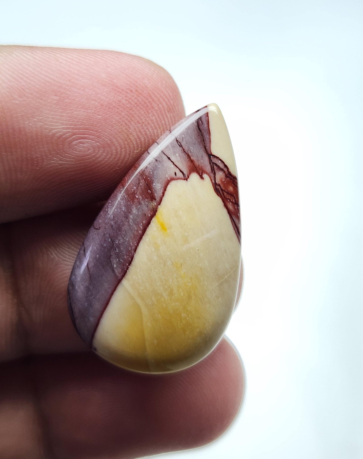 Natural Loose Mookaite Cabochon – Polished Jasper Gem for Wire Wrapping