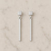 925 Silver Bar Earrings | Minimalist Drop Dangle Studs | Modern Geometric Everyday Jewelry Gift