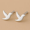 Sterling Silver Dove Stud Earrings: Minimalist Peace Jewelry