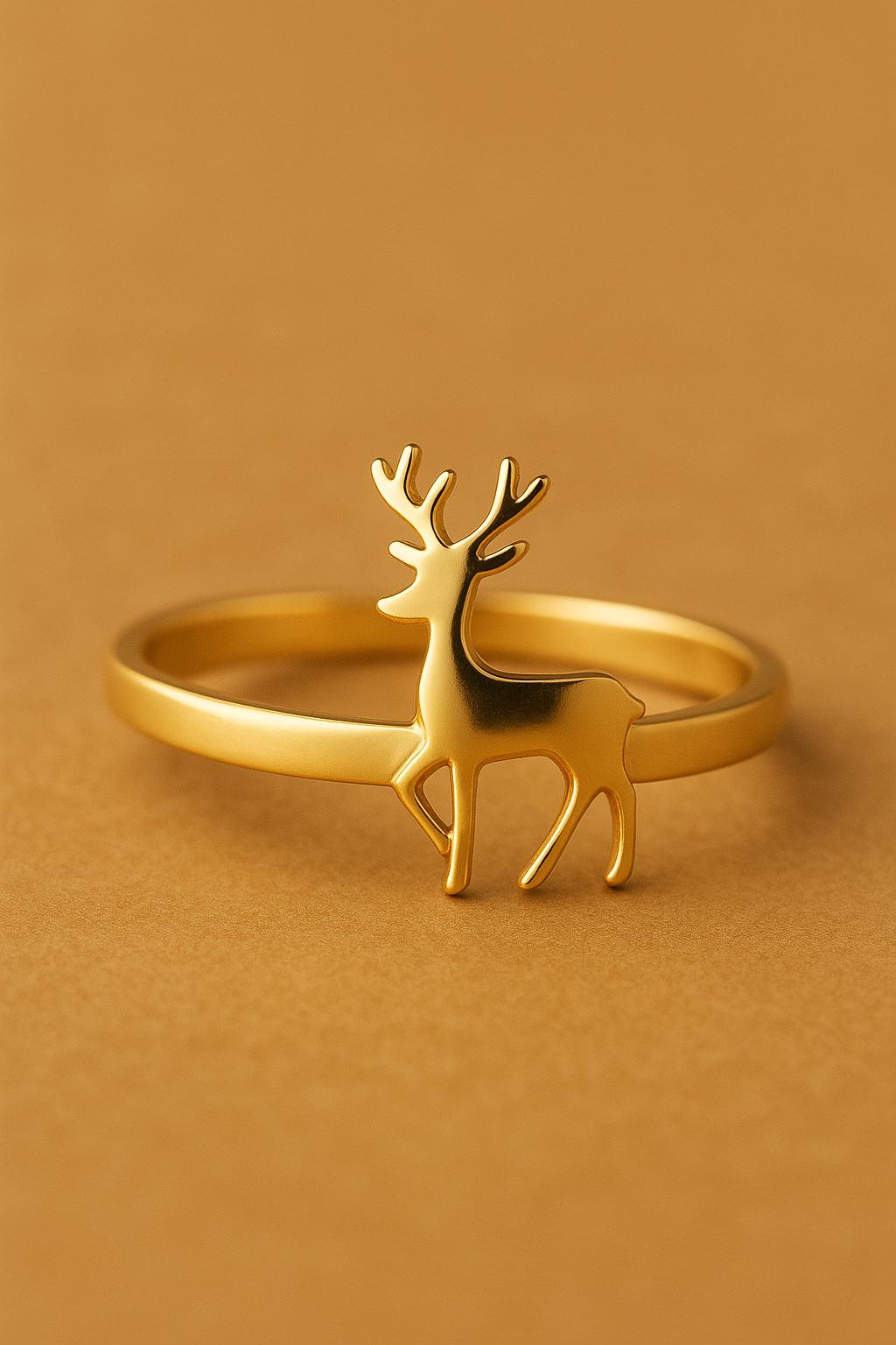 Deer Antler Sterling Silver Ring: Minimalist Nature Jewelry