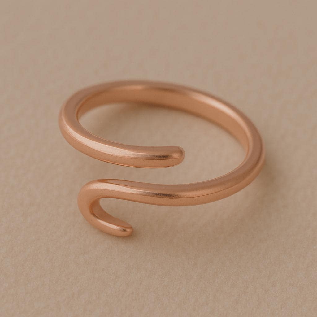 Sterling Silver Spiral Ring | Adjustable Open Wrap Band | Minimalist Gift Jewelry