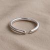 Sterling Silver Open Ring | Minimalist Adjustable Band | Modern Unisex Gift Jewelry