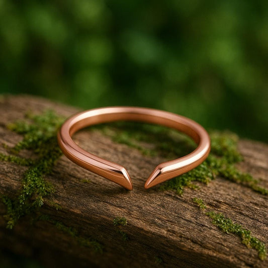 Sterling Silver Open Ring | Minimalist Adjustable Band | Modern Unisex Gift Jewelry