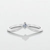 925 Silver Solitaire CZ V Shaped Ring – Dainty Minimalist Promise Stacking Wedding Band
