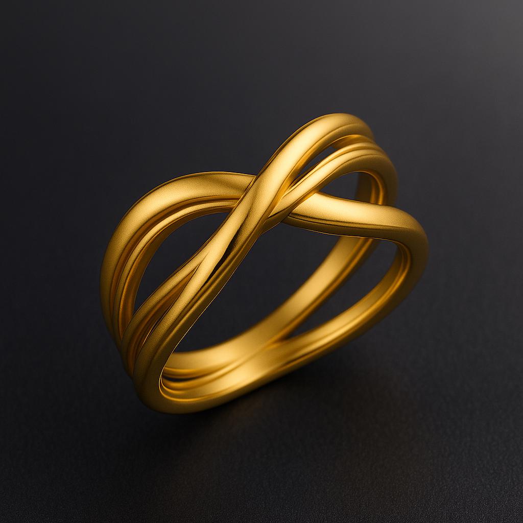 Sterling Silver Twisted Crossover Ring â Infinity Knot Band | Comfort Fit Shank | Modern Minimalist Jewelry