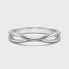 925 Silver Criss Cross Band – Dainty Minimalist Stacking Infinity Wedding Promise Ring