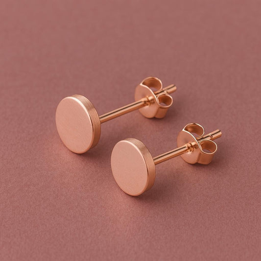 925 Sterling Silver Stud Earrings, Minimalist Round Disc Earrings, Dainty Everyday Unisex Jewelry