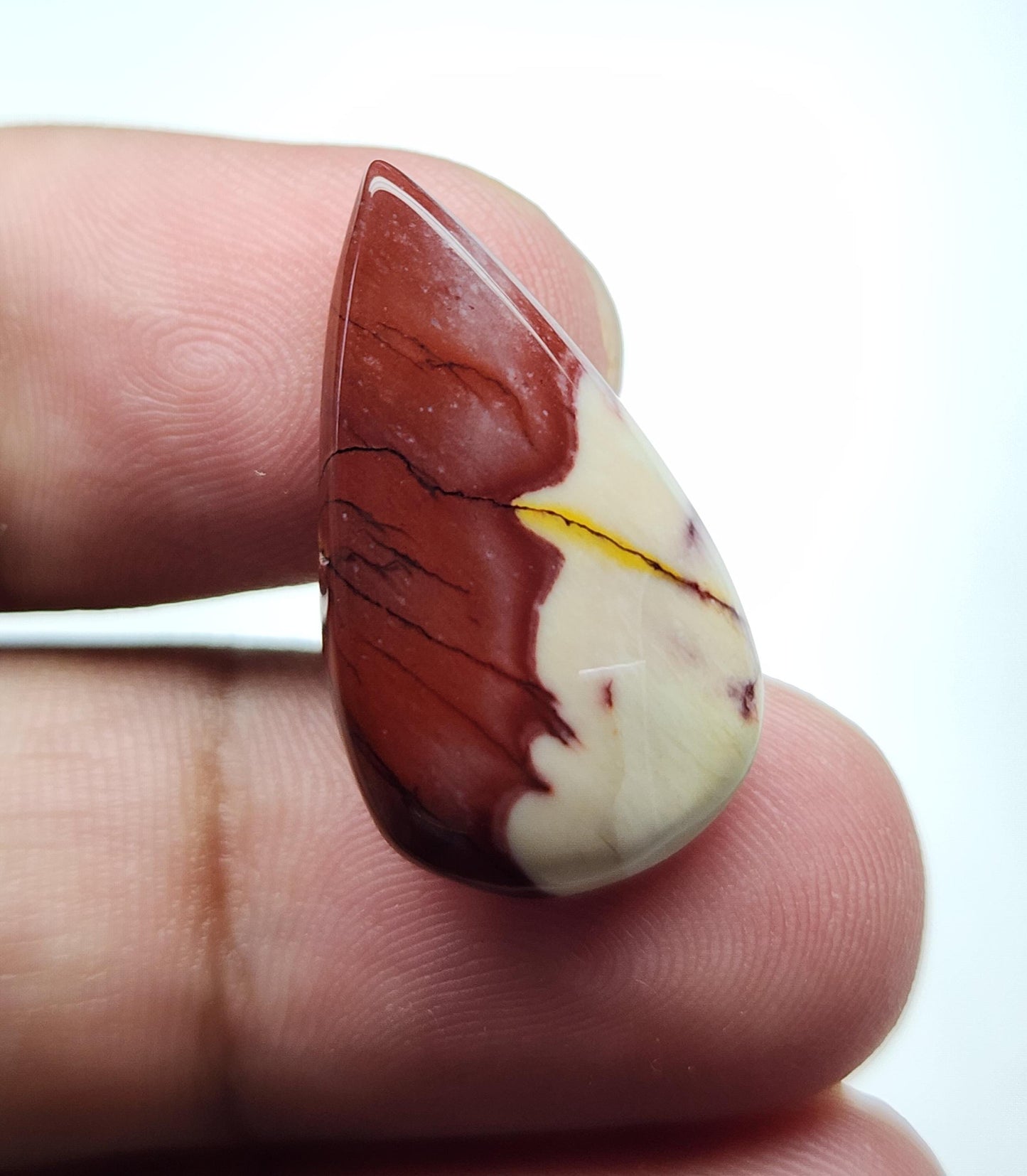 Polished Mookaite Jasper Cabochon – Loose Stone for DIY Jewelry Projects