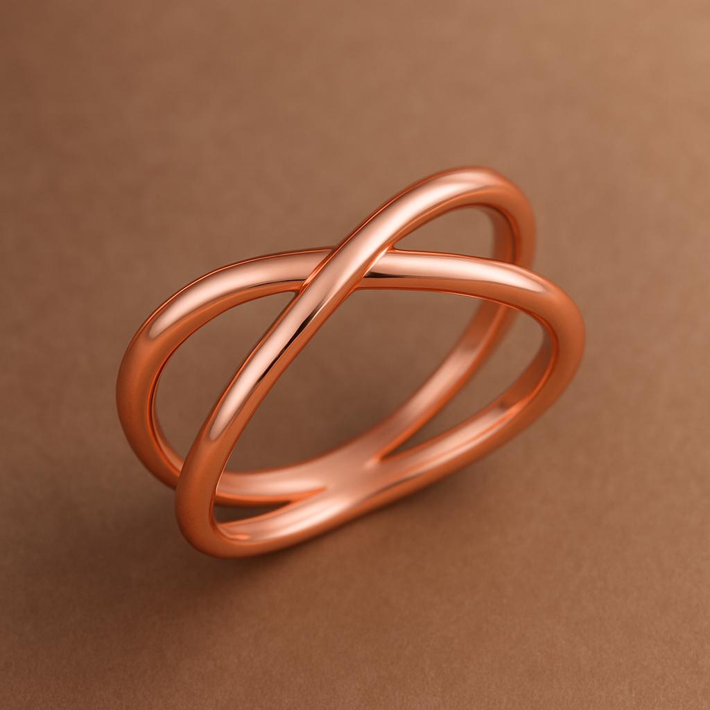 925 Silver Crossover Ring | Minimalist Double Band X Ring | Modern Stacking Jewelry Gift
