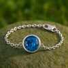 Sterling Silver London Blue Topaz Bracelet Dainty Solitaire Jewelry