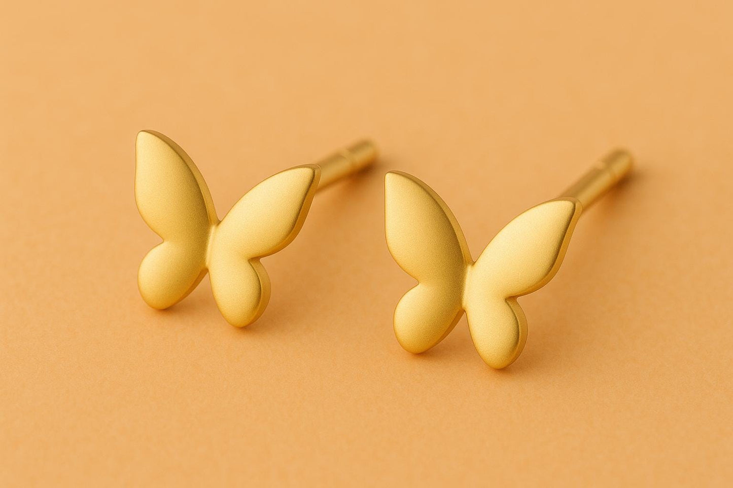 Sterling Silver Butterfly Stud Earrings: Minimalist Insect Jewelry