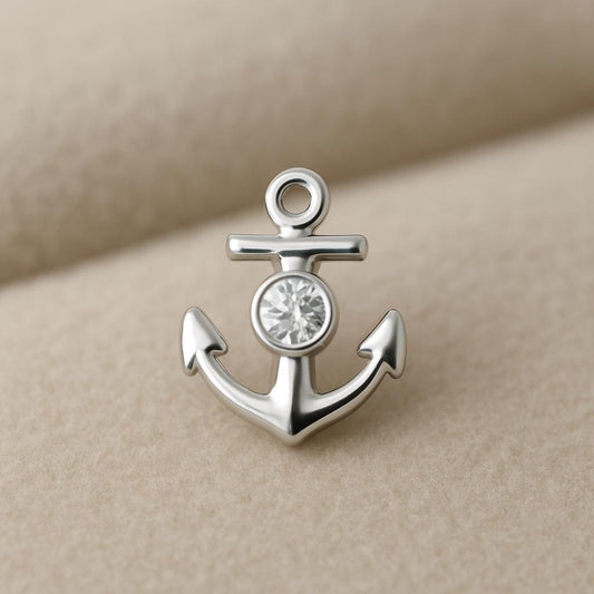 Rose Gold Anchor Stud Earrings: Sterling Silver Nautical Jewelry