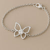 Butterfly Bracelet Silver 925 | Dainty CZ Stone Chain Jewelry for Women
