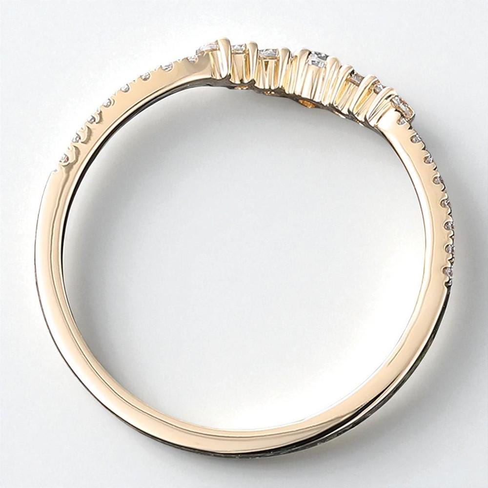 925 Silver V Shaped CZ Ring â Dainty Chevron Stacking Wedding Anniversary Band