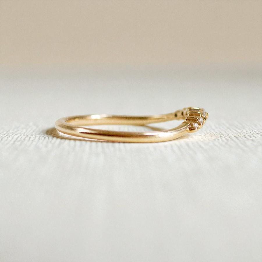 925 Silver CZ Band â Dainty Stacking Minimalist Wedding Anniversary Promise Ring