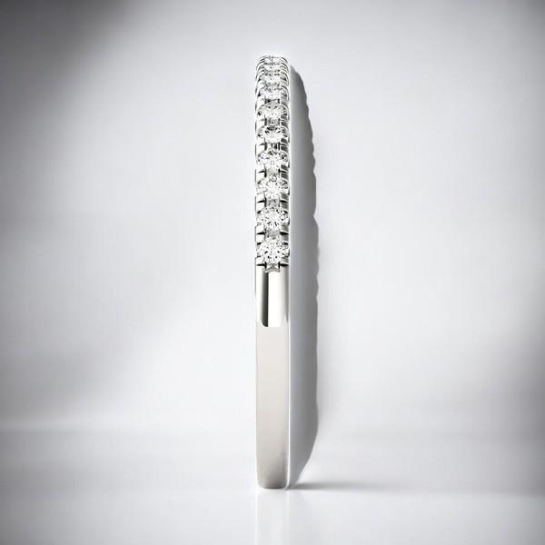 Sterling Silver CZ Eternity Band, Minimalist Pave Ring