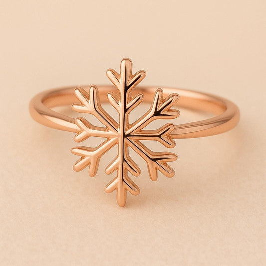 Sterling Silver Snowflake Ring | Dainty Winter Holiday Jewelry