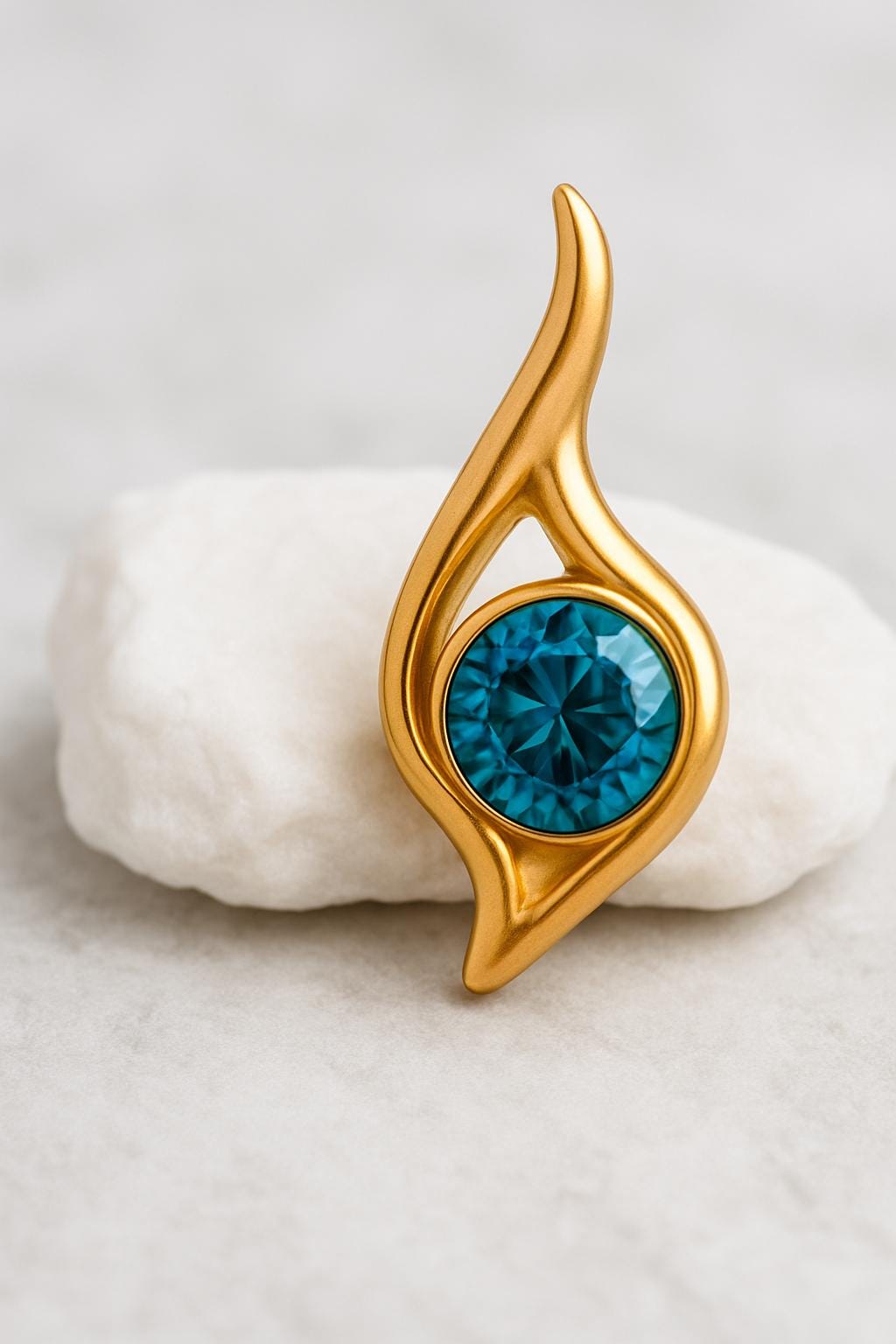 London Blue Topaz Sterling Silver Earrings | Modern Wave Design