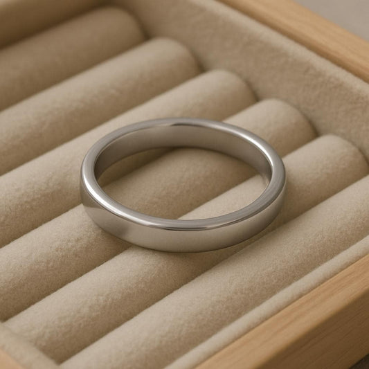 Minimalist Sterling Silver Band Ring | Unisex Comfort Fit
