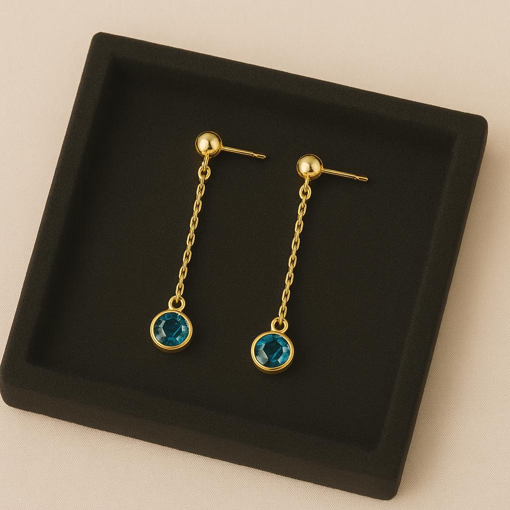 London Blue Topaz Sterling Silver Drop Earrings ⢠December Birthstone