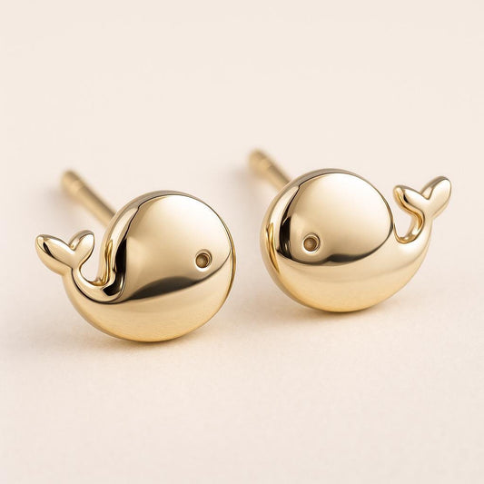 Whale Stud 925 Silver | Ocean Studs | Minimalist Sea Life Jewelry | Tiny Whale Earrings